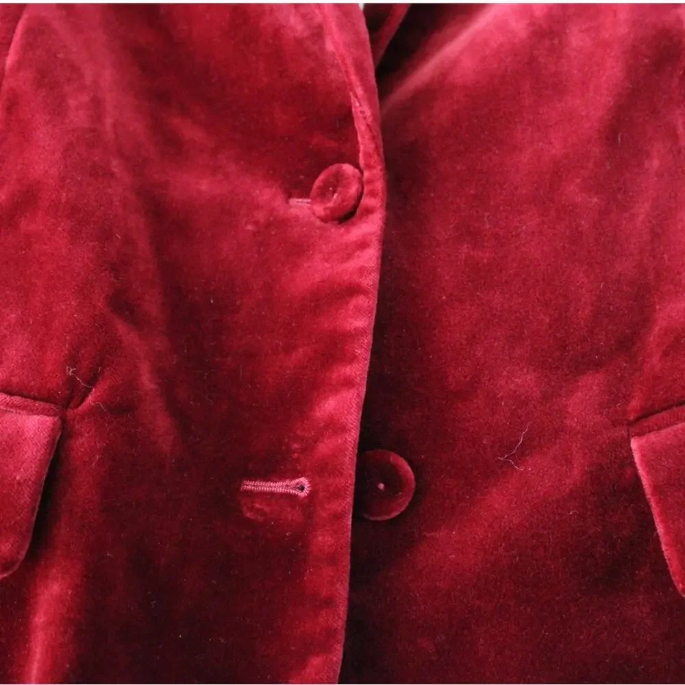 NWT Bonpoint‎ Women's Janet Velvet Red Blazer Jacket 34 (US 2)